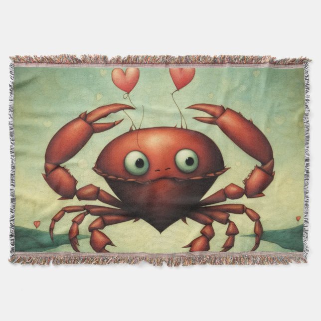 Crab Love Throw Blanket (Front)