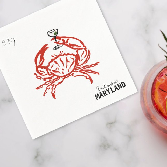 Crab Maryland Wedding  Napkin (Creator Uploaded)