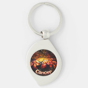 Crab Nautical Coastal Beach Cancer Personalised Key Ring