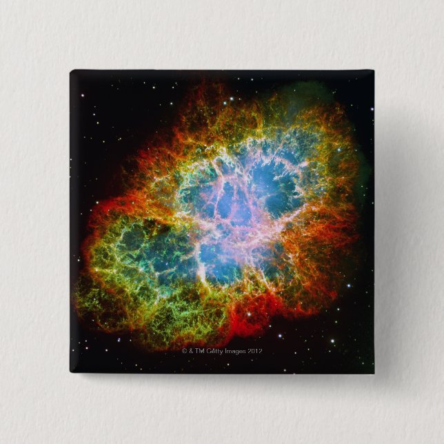 Crab Nebula 15 Cm Square Badge (Front)