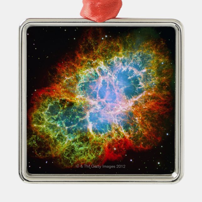 Crab Nebula Metal Tree Decoration (Front)