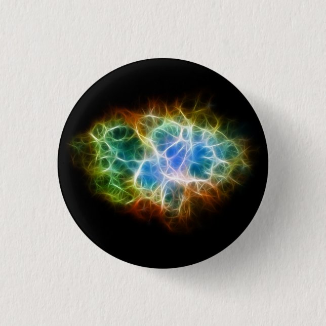 Crab Nebula Star Space Cloud 3 Cm Round Badge (Front)