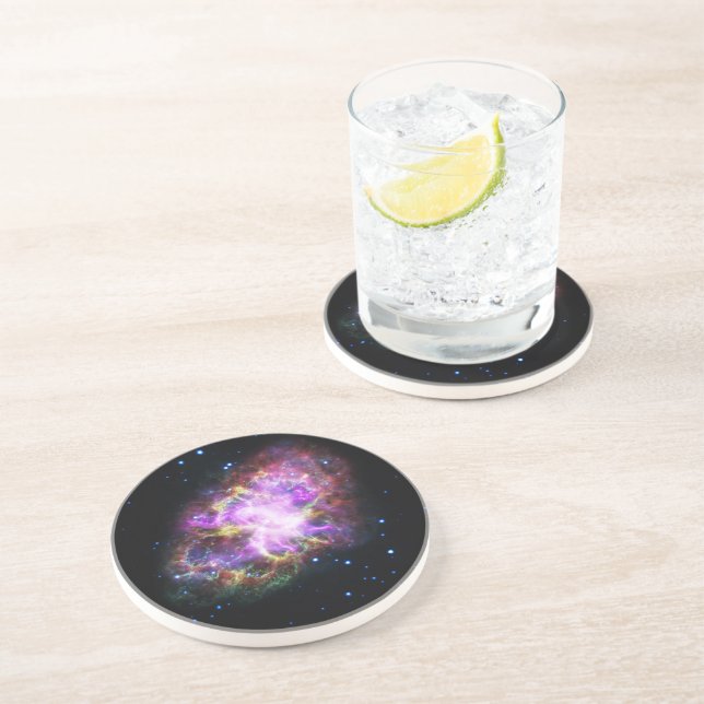 Crab Nebula Supernova Remnant Hubble Composite Coaster (Side)