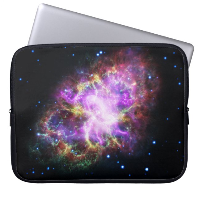 Crab Nebula Supernova Remnant Hubble Composite Laptop Sleeve (Front)