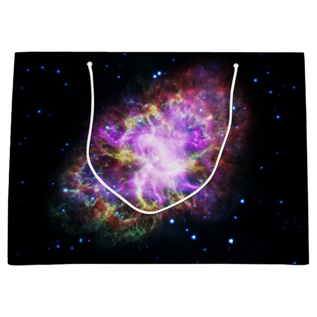 Crab Nebula Supernova Remnant Hubble Composite Large Gift Bag (Front)