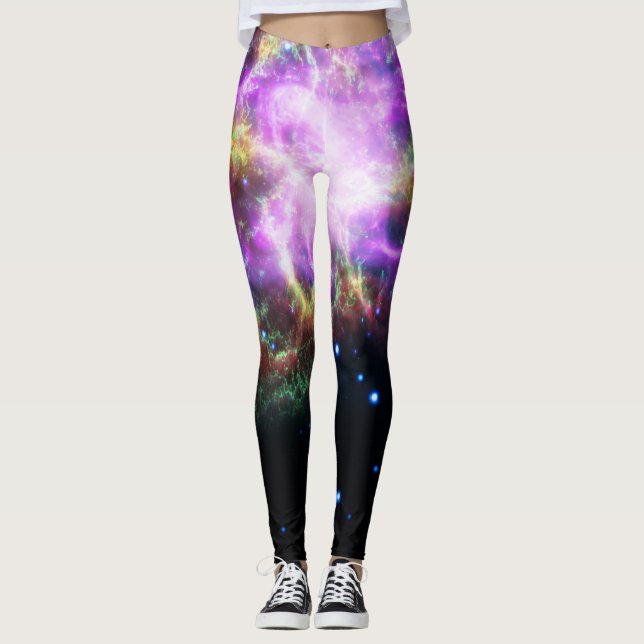 Crab Nebula Supernova Remnant Hubble Composite Leggings (Front)