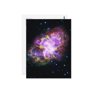 Crab Nebula Supernova Remnant Hubble Composite Postcard