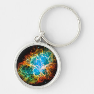 Crab Nebula Supernova Remnant Hubble Space Photo Key Ring