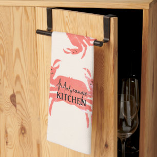 Crab Ocean Beach Sea Crustacean Tea Towel
