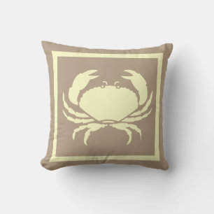 CRAB: off white cream grey coloured Cushion