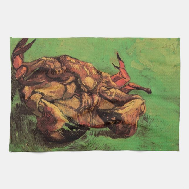 Crab on Its Back by Vincent van Gogh Tea Towel (Horizontal)