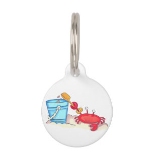 Crab on the Beach Pet Tag