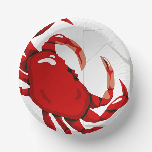 Crab Party Paper Paper Plate (Front)