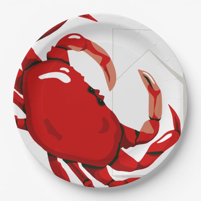 Crab Party Paper Plate (Front)