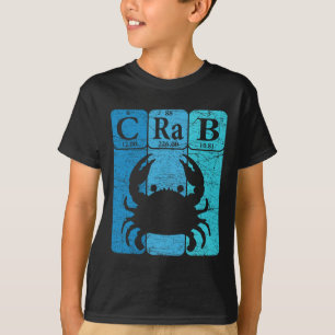 Crab Periodic Table Elements Seafood Crabbing Retr T-Shirt