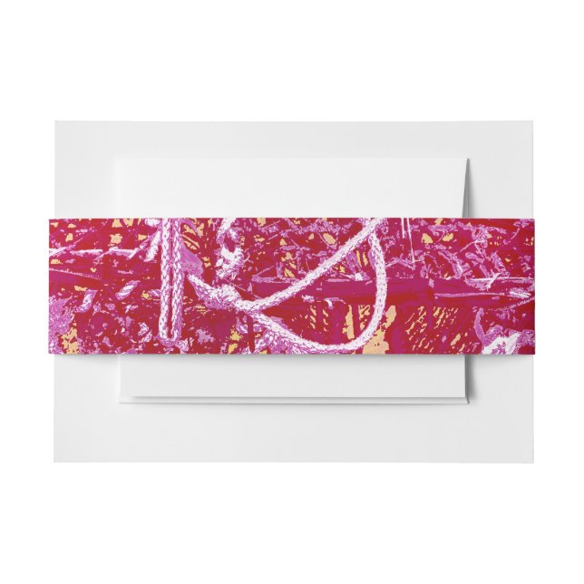 CRAB POTS ABSTRACT INVITATION BELLY BAND (Front Example)