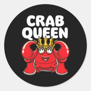 Crab Queen - Animal Whisperer Hunting Fishing Crus Classic Round Sticker