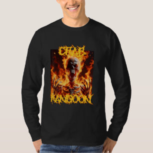 Crab Rangoon Funny Cringe Hard Skeleton Meme Flame T-Shirt