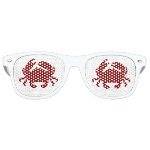 Crab - red grunge retro sunglasses