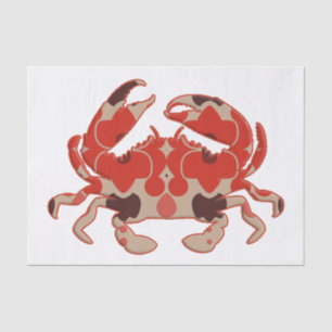 Crab - retro tissue paper