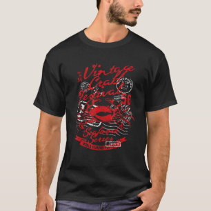 Crab Retro Vintage Distressed Love Animals Hunting T-Shirt