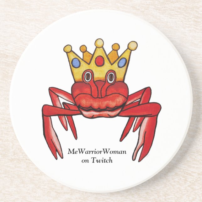 Crab Royalty,  MeWarriorWoman on Twitch Coaster (Front)