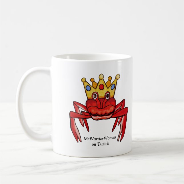 Crab Royalty,  MeWarriorWoman on Twitch Coffee Mug (Left)