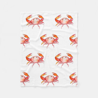 Crab sea creature cute fleece blanket