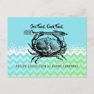 Crab seafood main dish cooking keeper recipe card