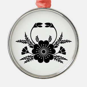Crab-shaped cherry blossom (EDO) Metal Tree Decoration
