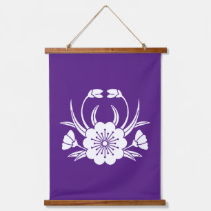 Crab-shaped cherry blossom hanging tapestry
