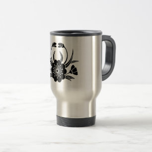 Crab-shaped cherry blossom travel mug