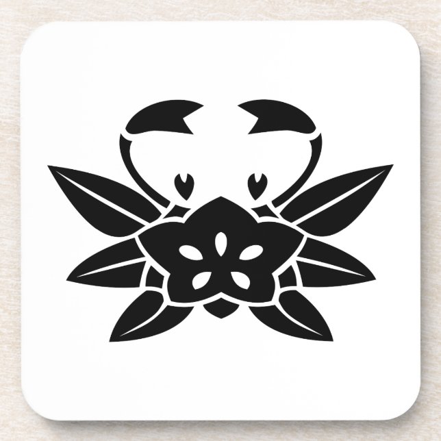 Crab-shaped gentian coaster (Front)