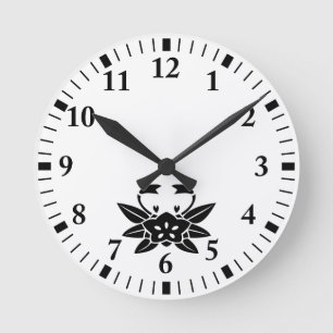 Crab-shaped gentian round clock