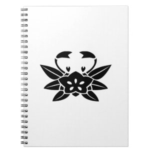 Crab-shaped gentian spiral notebook