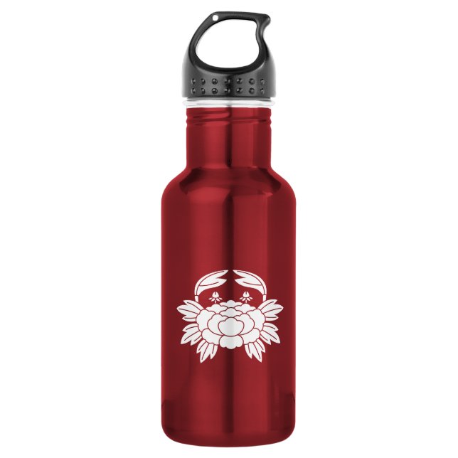 Crab-shaped peony 532 ml water bottle (Front)