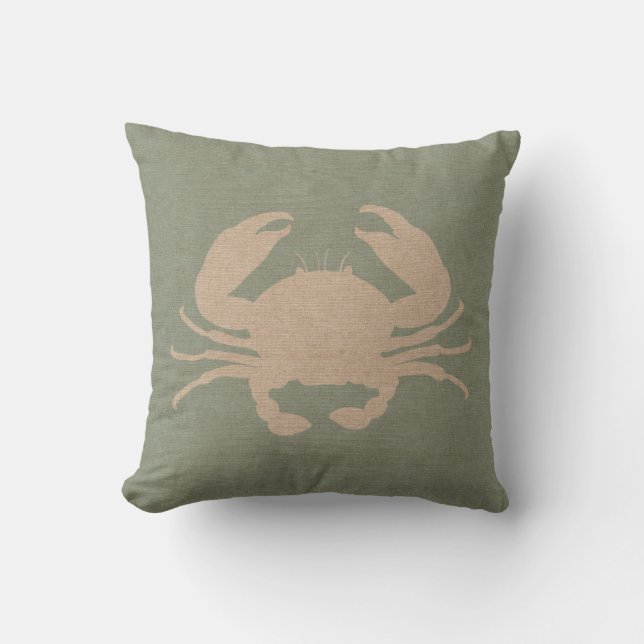 Crab Shell Seafoam Green Cushion (Front)
