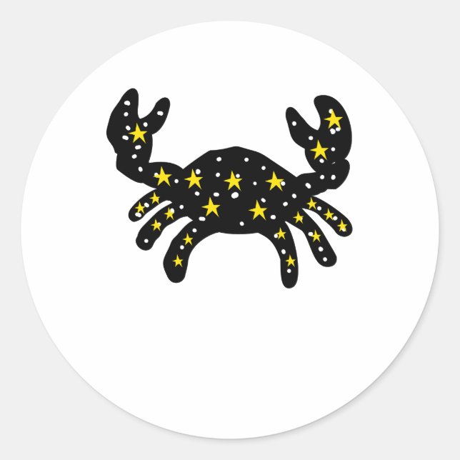 Crab Space Stars Sticker – Cosmic Animal (Front)