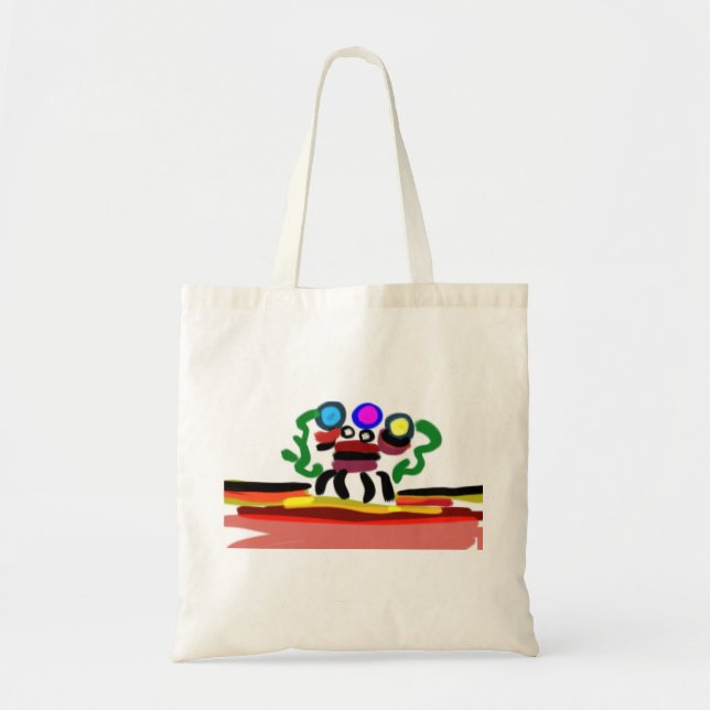 Crab summer jaggy  tote bag (Front)