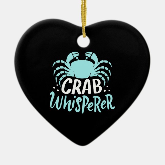 Crab Whisperer Ceramic Tree Decoration (Front)