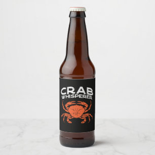 Crab Whisperer Vintage  Beer Bottle Label