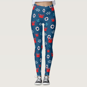Crab with Lifebuoy Leggings