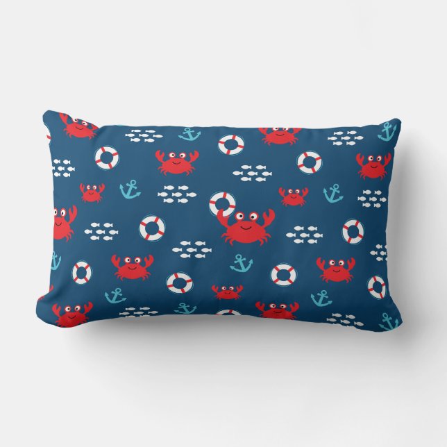 Crab with Lifebuoy Lumbar Cushion (Front)
