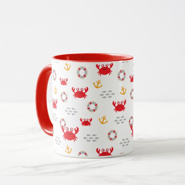 Crab with Lifebuoy Mug (Front Left)