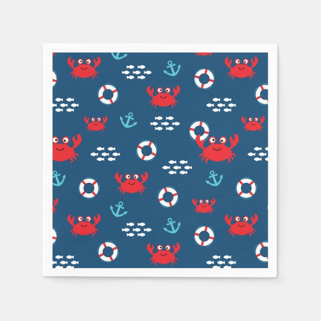 Crab with Lifebuoy Napkin (Front)