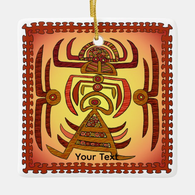 Crab Woman Ceramic Ornament (Front)