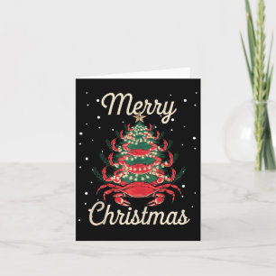 Crab Xmas Tree Crab Christmas Tree Card
