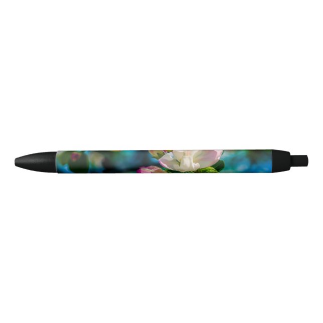 Crabapple flower and buds black ink pen (Front)