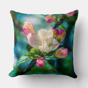 Crabapple flower and buds cushion