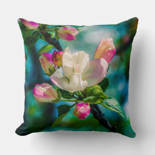 Crabapple flower and buds cushion
